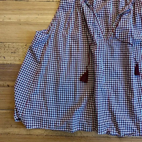 Madewell Bellshift Red White Gingham Check Sleeveless Top. Size XL. - Picture 6 of 14